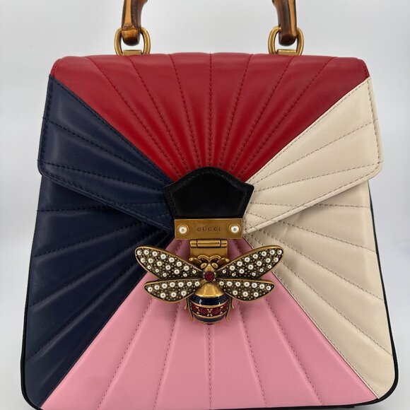 Gucci Queen Margaret Colorblock Leather Top-Handle/Backpack - Picture 1 of 14